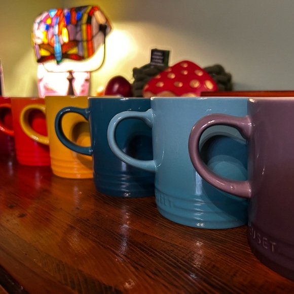 Le Creuset Stoneware Mug Set — Red, Orange, Yellow, Teal, Blue, Purple - Picture 3 of 6